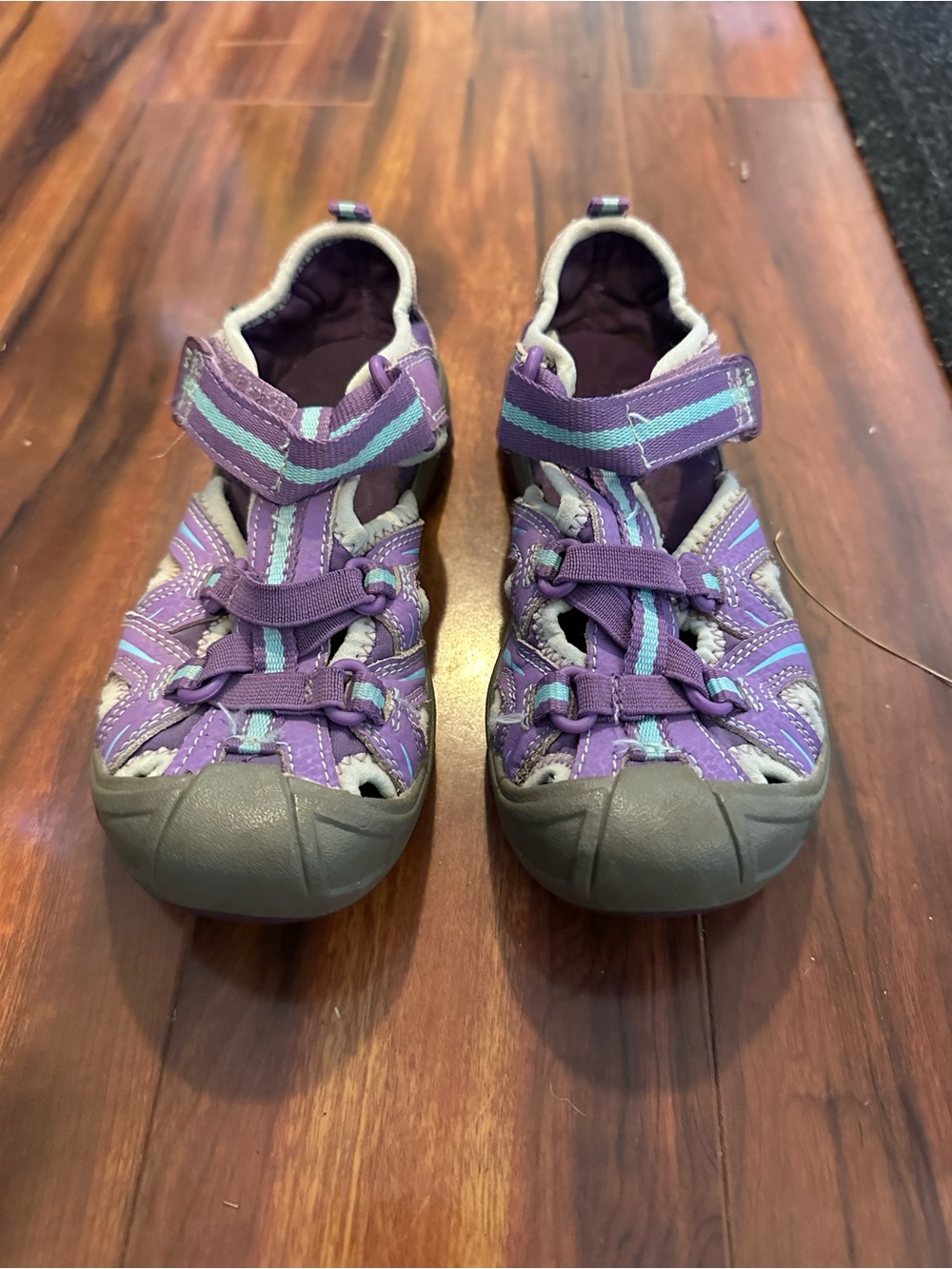 Merrill - Hydro -   Purple Outdoor Sandals with Hook-and-Loop Strap